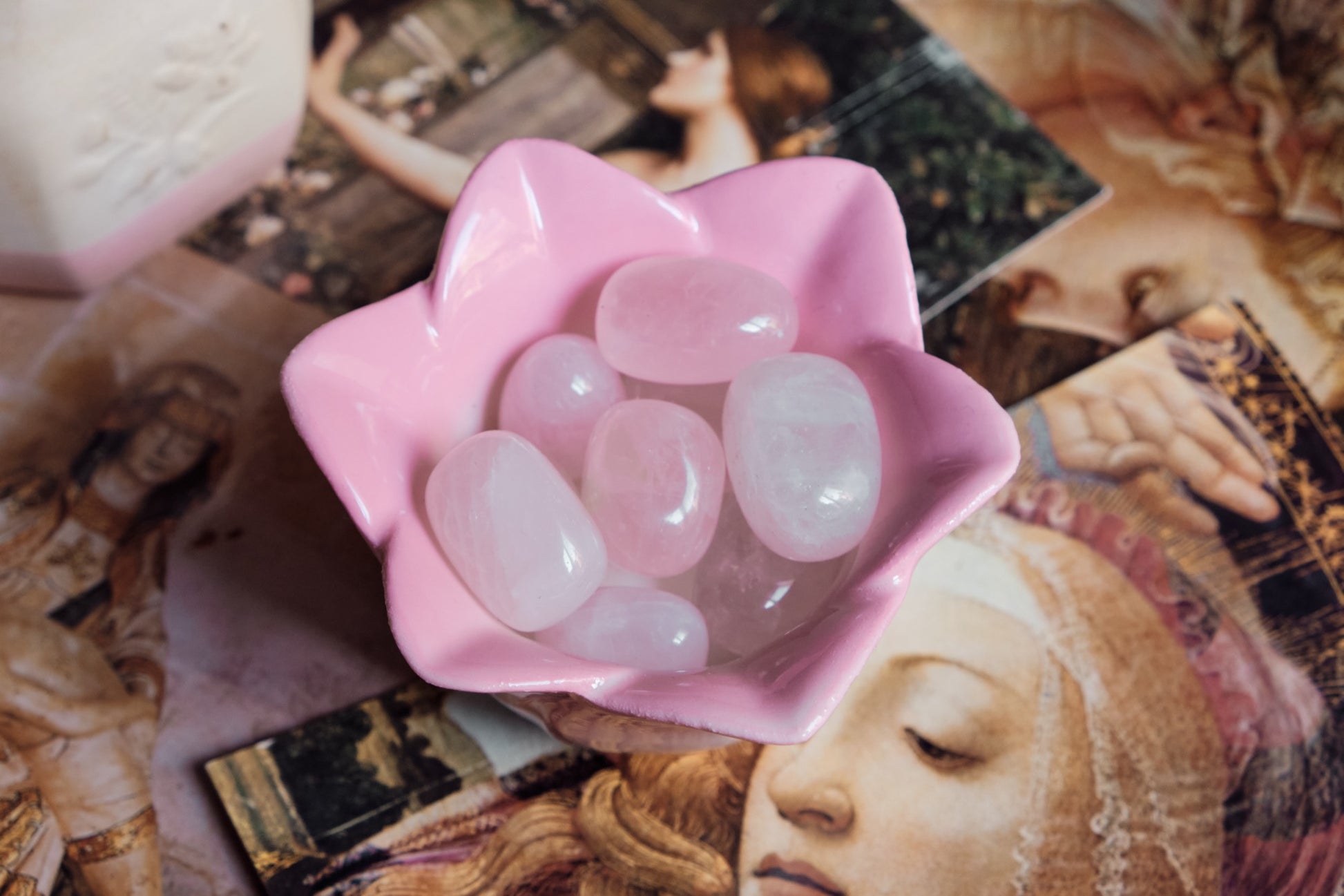Pierre roulée quartz rose naturelle