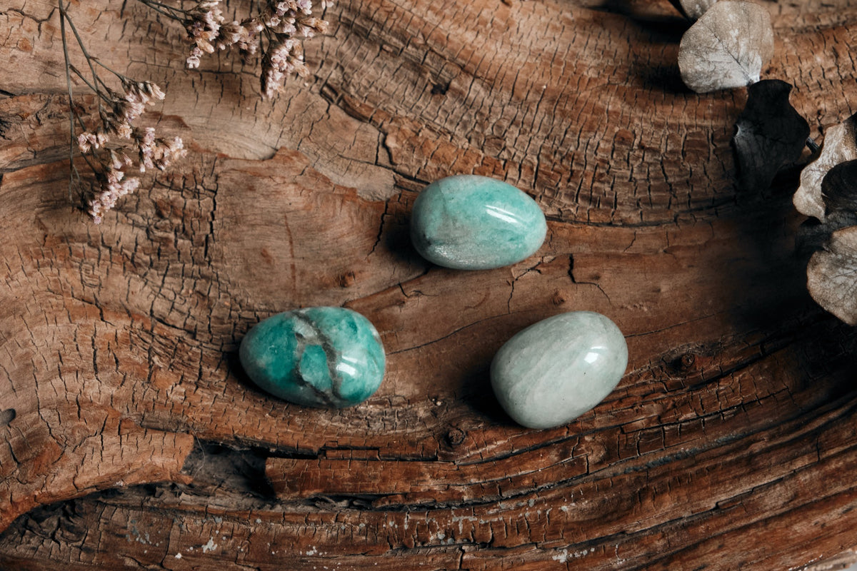Pierre roulée amazonite naturelle