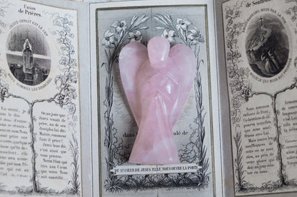 Ange gardien figurine cristal naturel vue 3